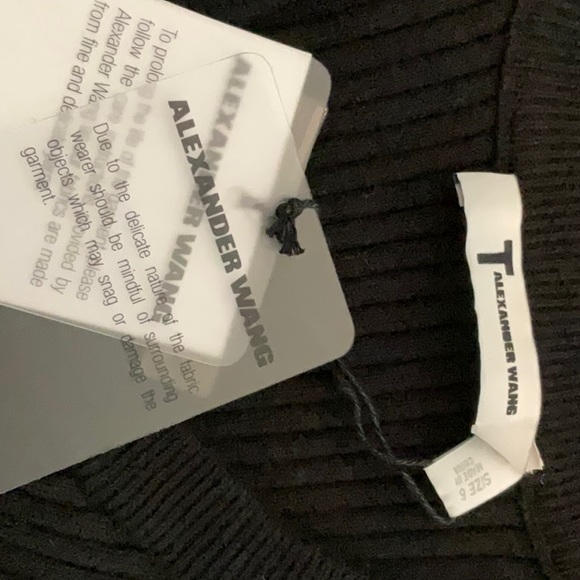 NWT T by Alexander Wang Dress-Black size 6, Black dress with short sweater. - Picture 9 of 12